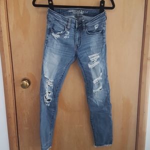 Cropped jegging distressed